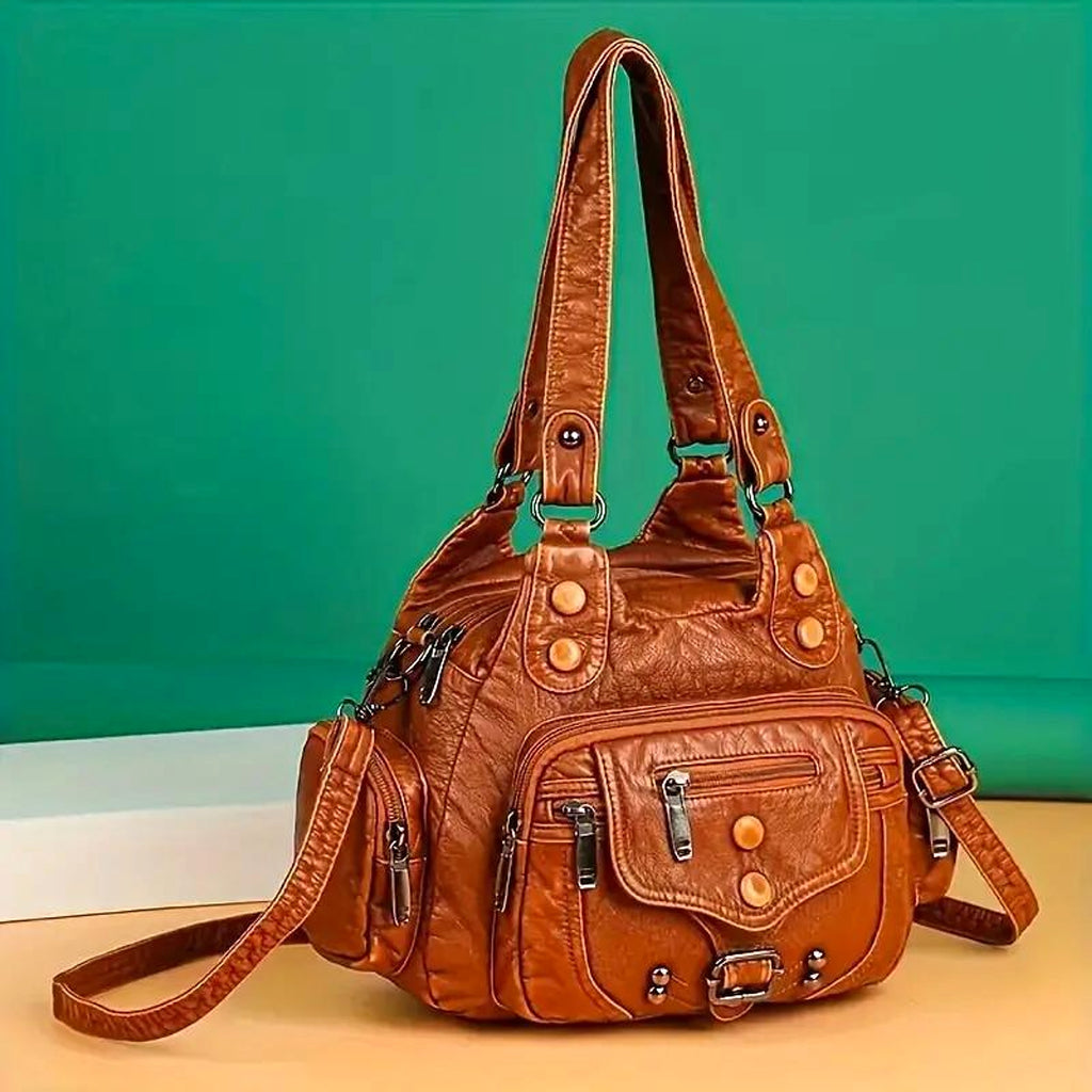 VALENZIA™ Vintage Leather Canvas Bag - enhanced image 7