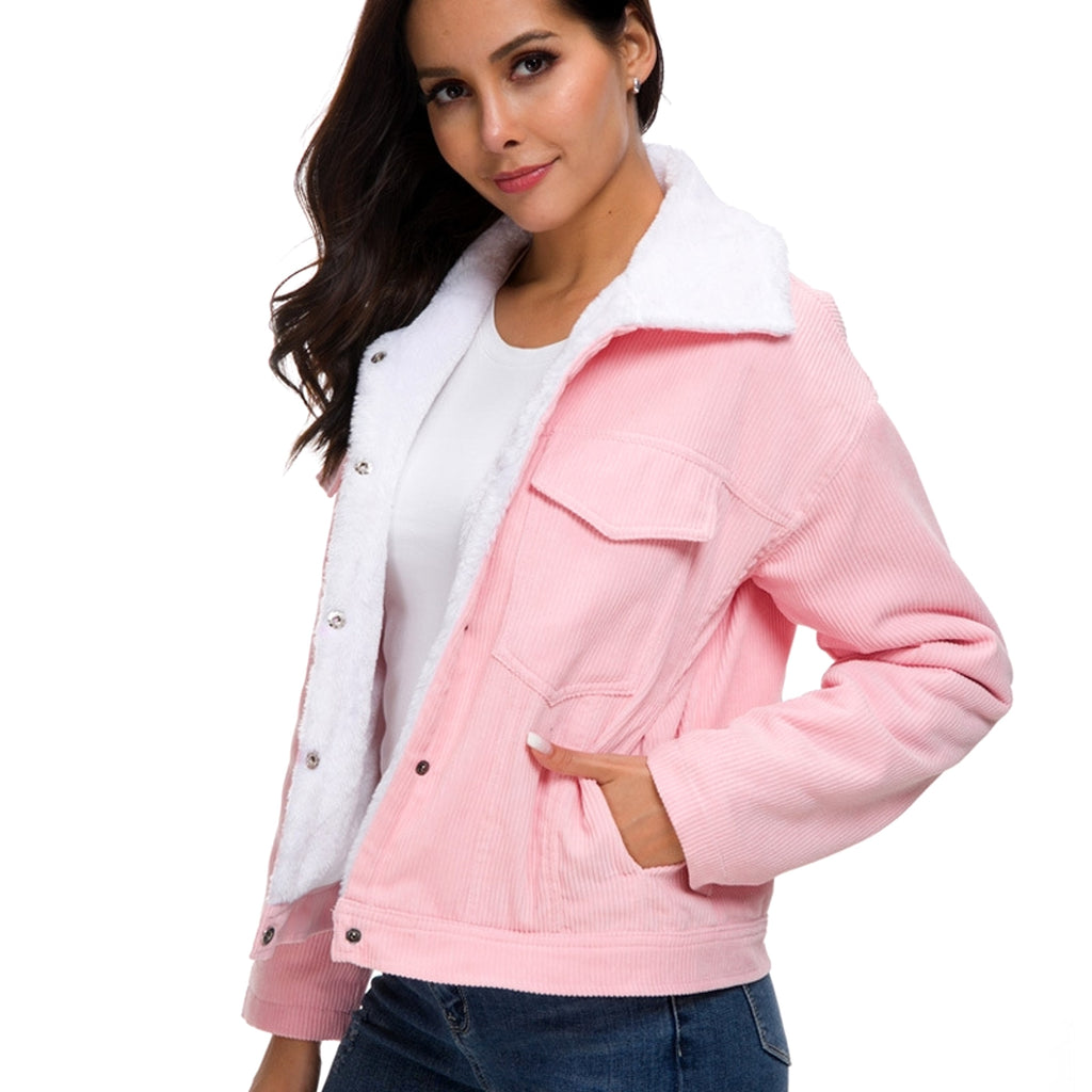 Vangull Autumn Corduroy Jacket Women - enhanced image 7