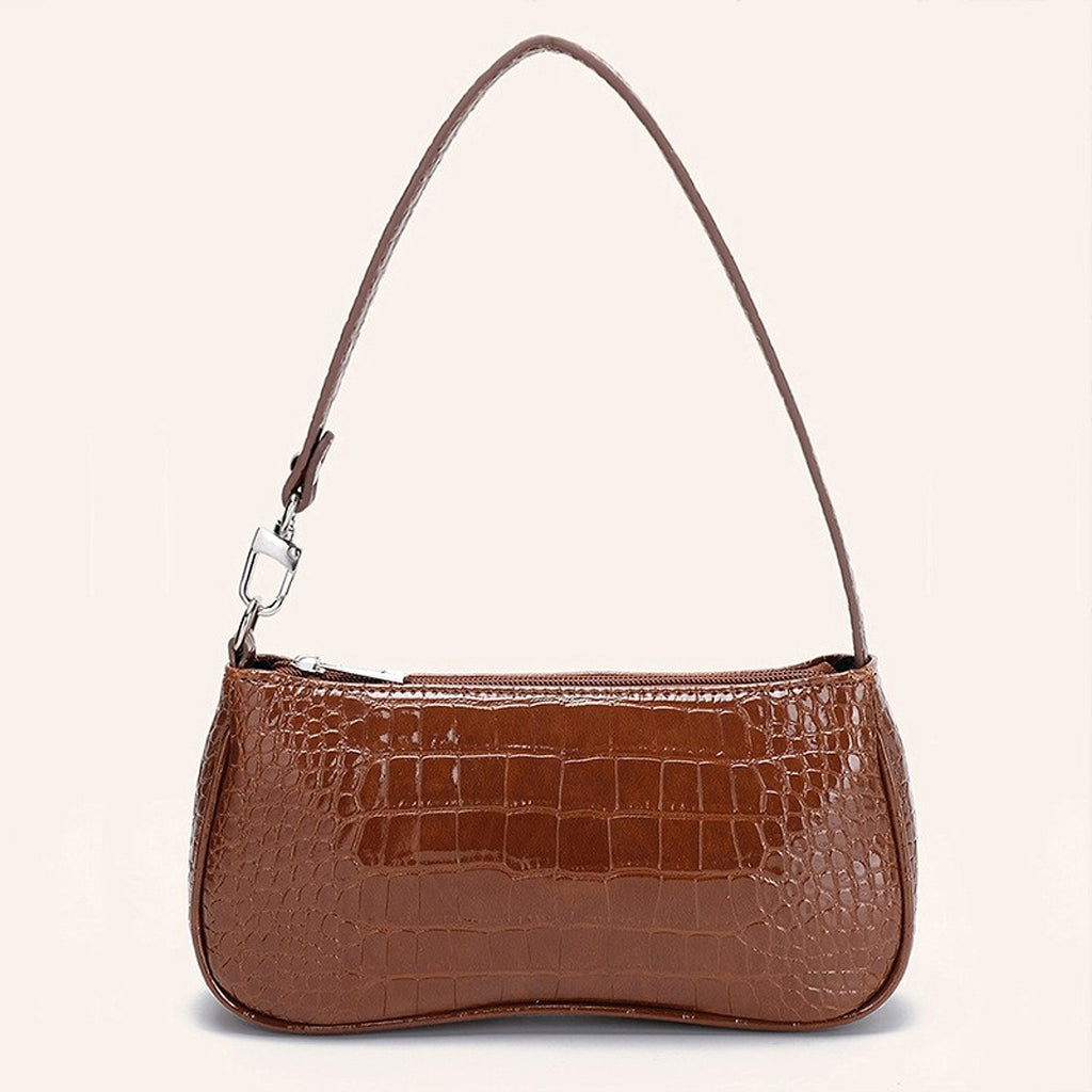 Velveta™ – Croco Gloss Baguette Bag - enhanced image 7