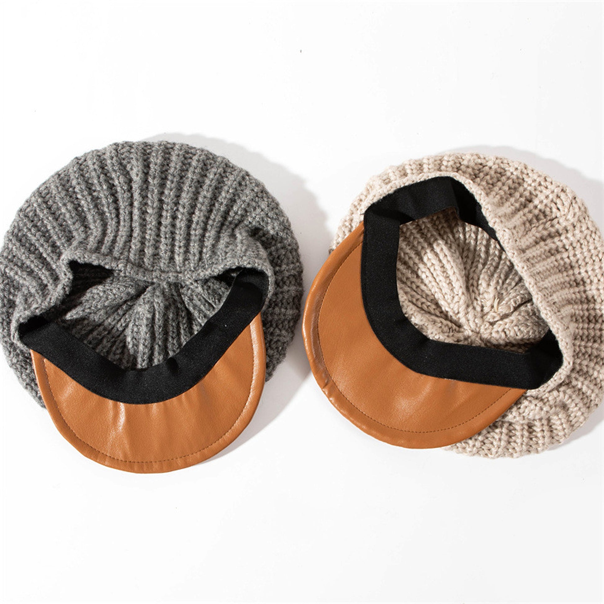 Warm And Cold Proof Hat Leather Brim Splicing - enhanced image 7