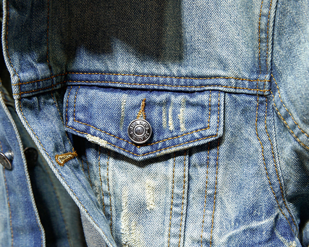 A.1 Washed Denim Jacket Tops Outerwear Men - enhanced image 7