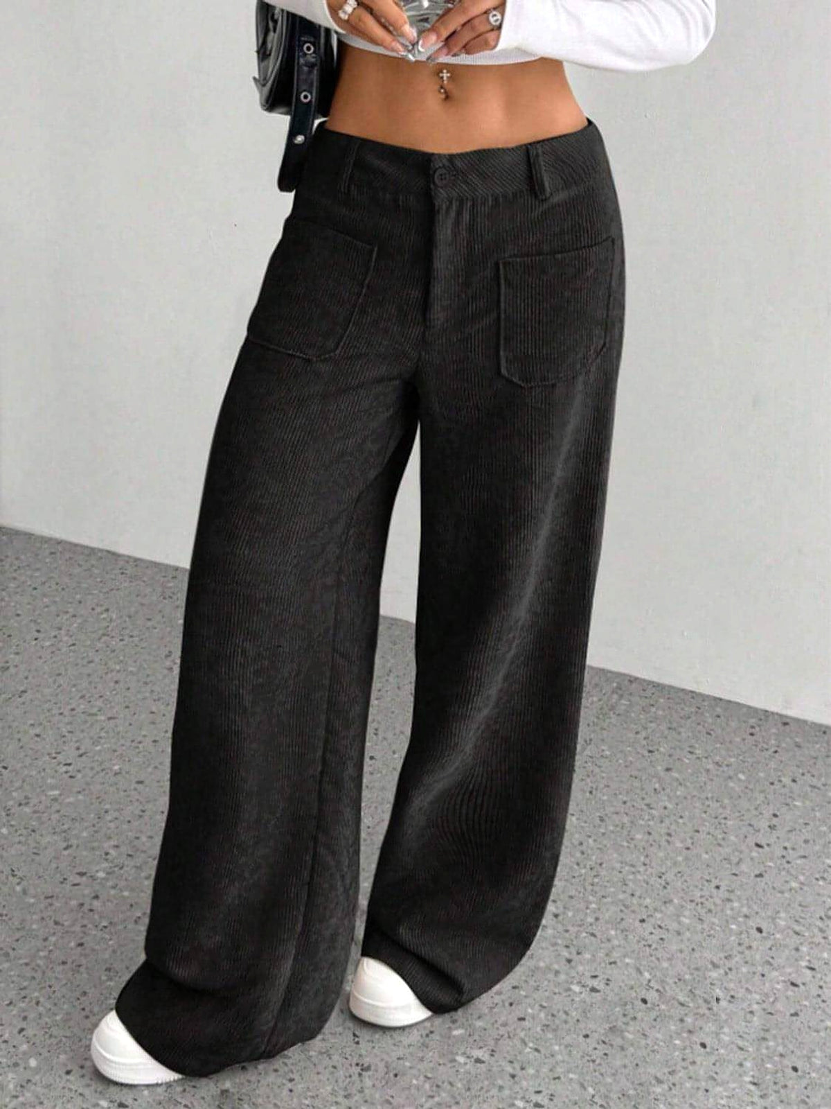Wide Leg Pants with Pockets - enhanced image 7