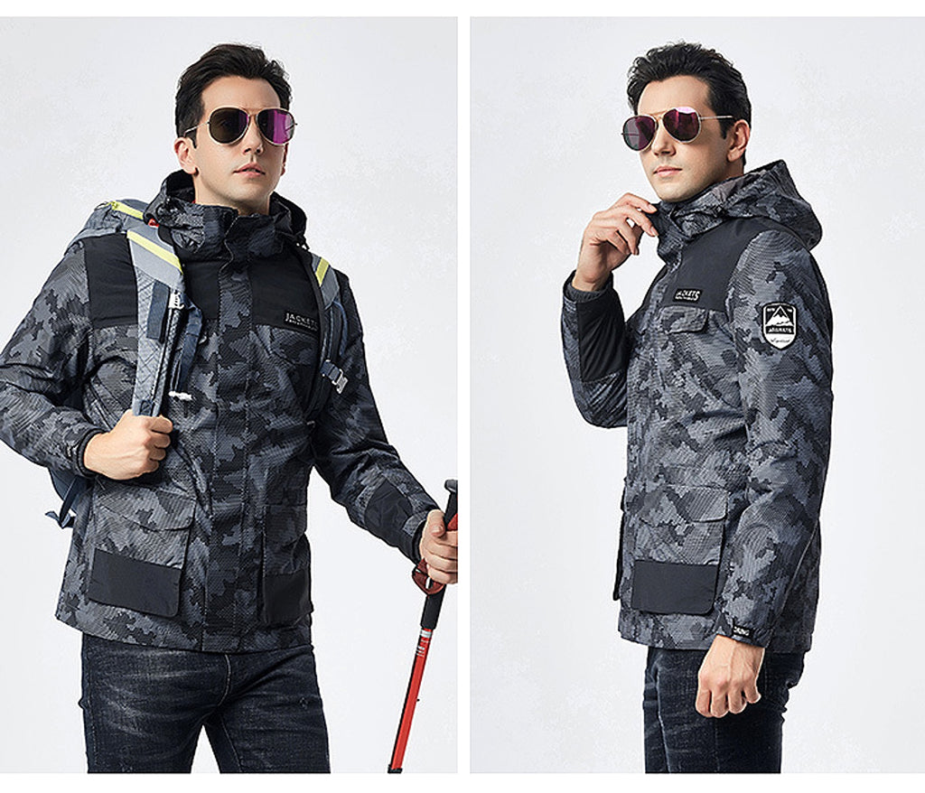 Winter Men Ski Jacket Waterproof Windproof Breathable Warm Softshell Long Sleeved Coat - enhanced image 7