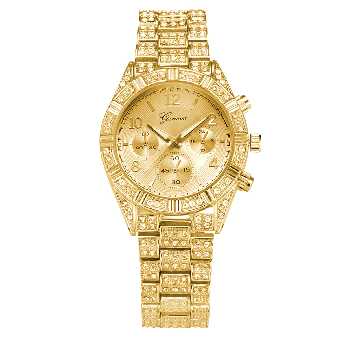 LunaGeneva™ – Rose Gold Crystal Iced-Out Quartz Watch Women - enhanced image 7