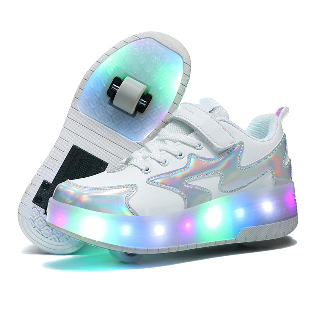 Women Fashion Removable Charging With Lights Light-emitting Roller Skates - enhanced image 7