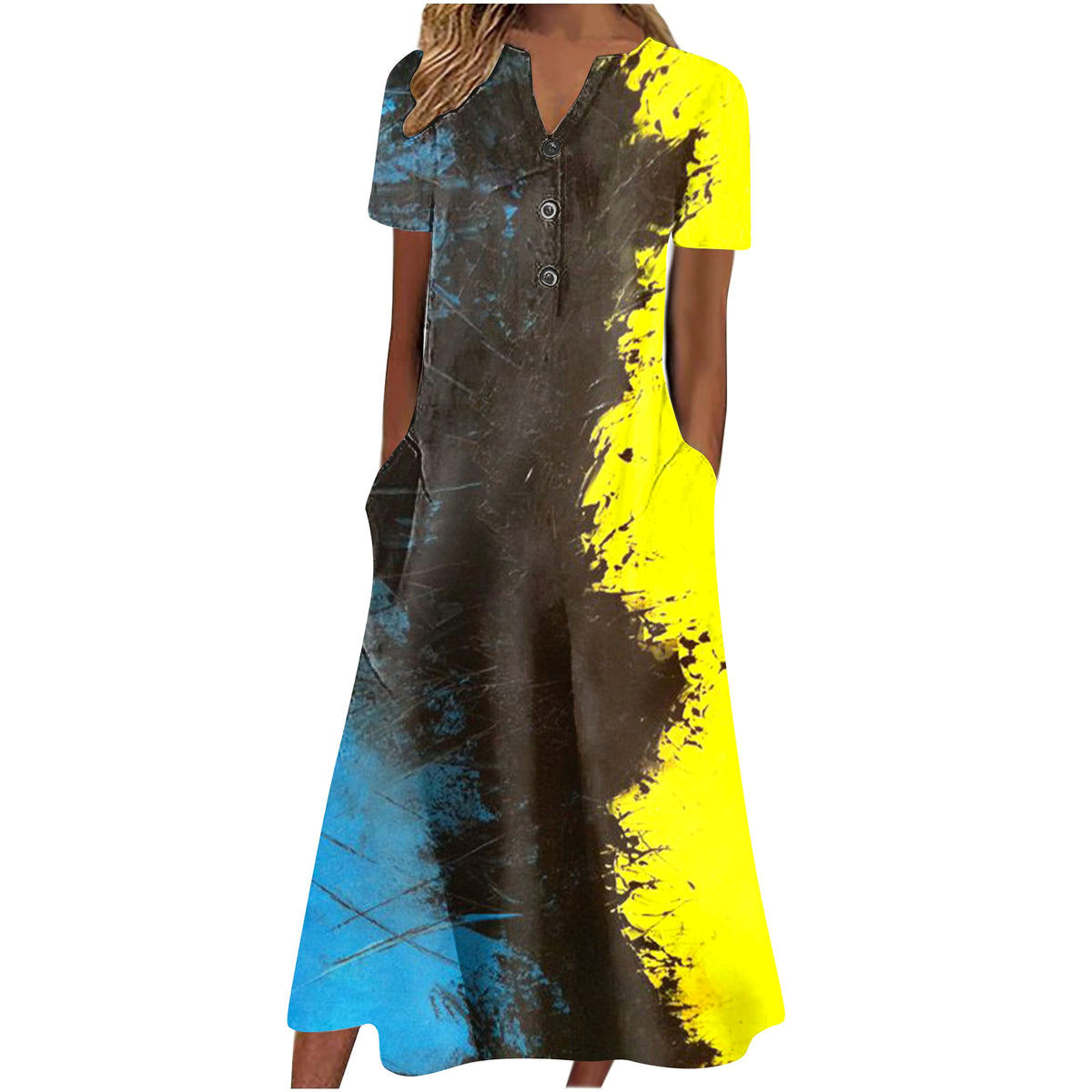 Women’s Summer Midi Dress – Casual, Light & Pocket-Ready - enhanced image 7