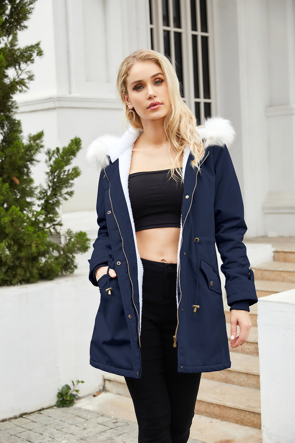 A1. Women's Coat Cotton-padded Jacket - enhanced image 7