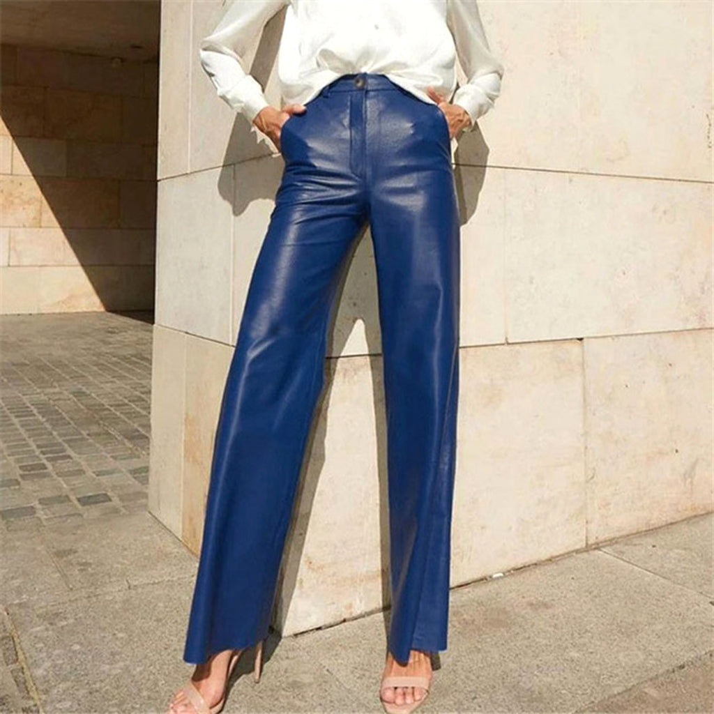 Women's High Elastic PU Leather Pants (Jeans) - enhanced image 7