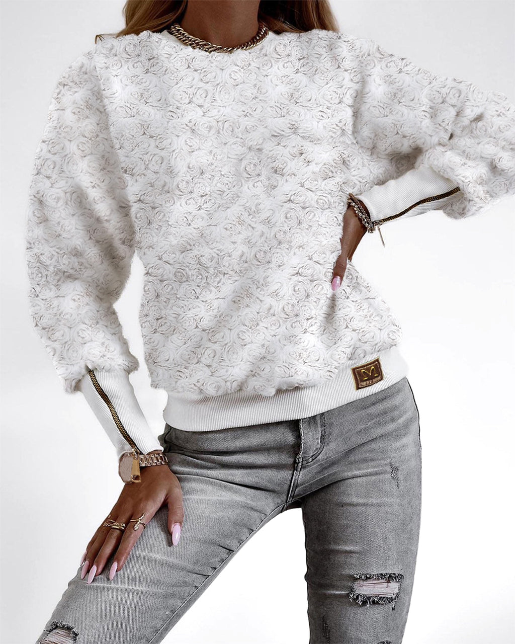 Women's Rib Stitching Casual Top - enhanced image 7