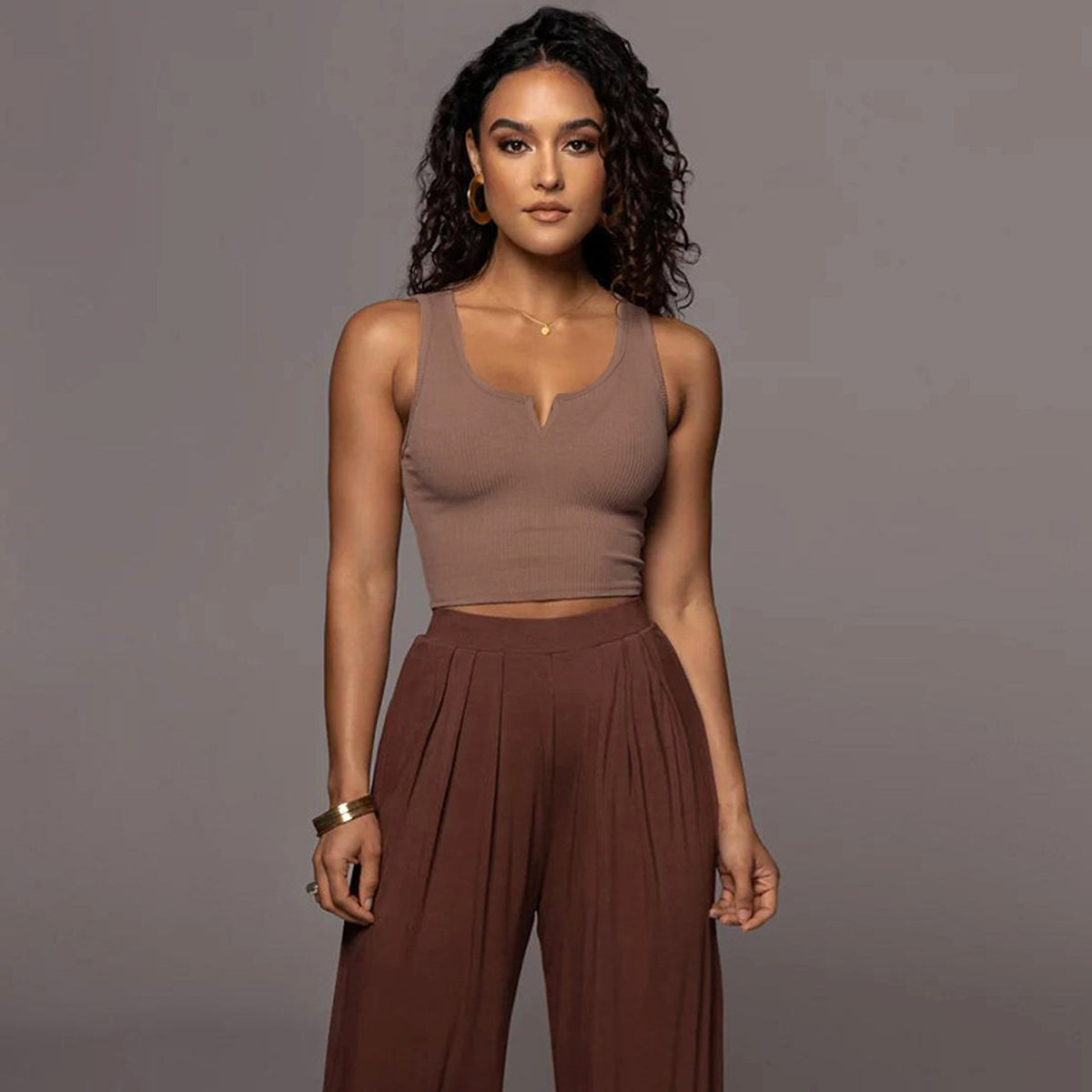 Women's Slim Fit Midriff-baring Camisole (Tank-top & T-Shirt) - enhanced image 7