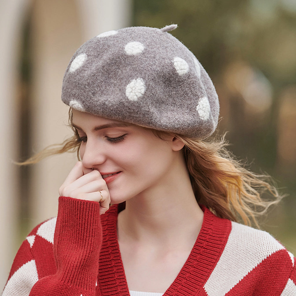 Women's Versatile Retro Warm Thickened Painter's Hat - enhanced image 7
