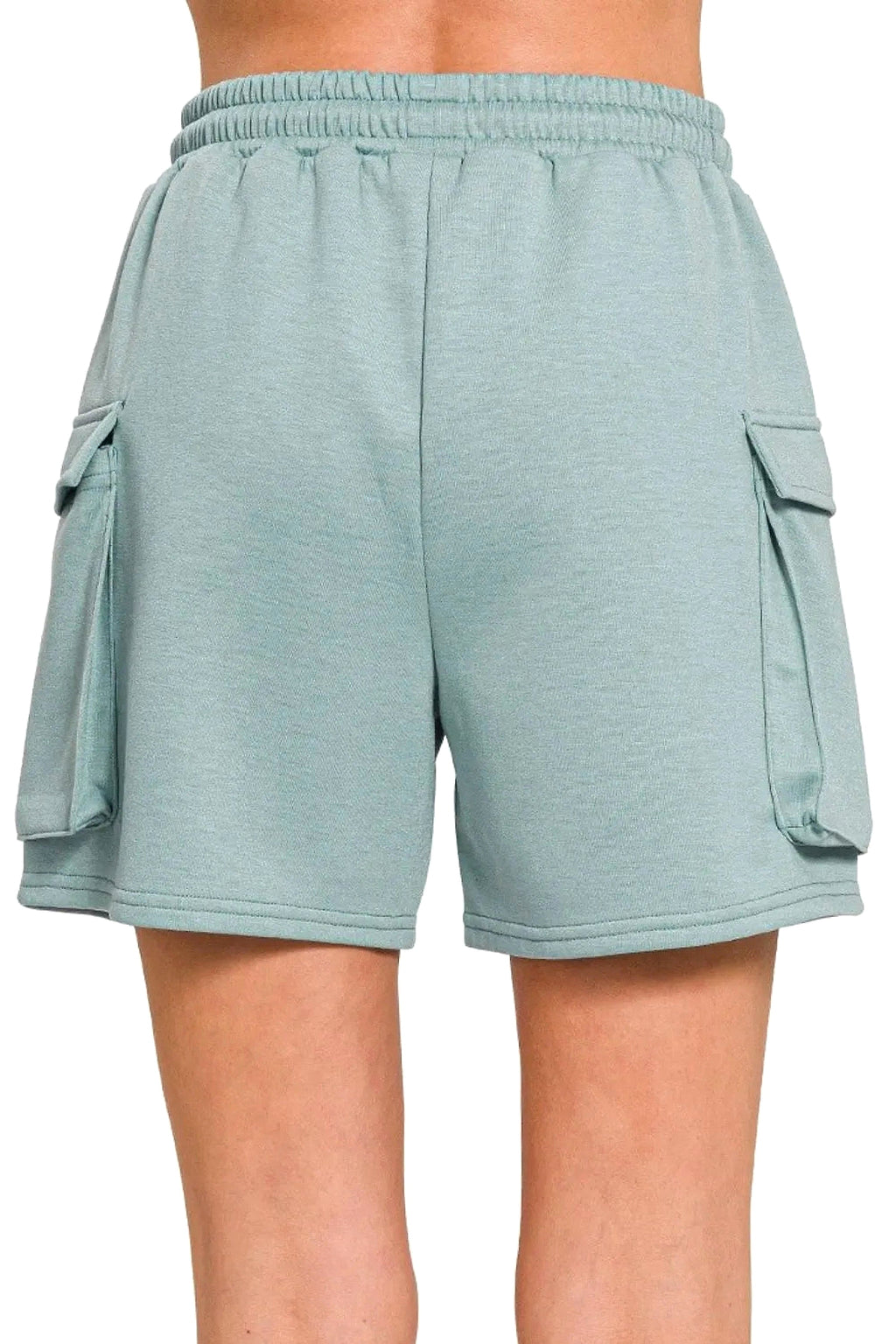 Zenana Scuba Thigh Pocket Shorts - enhanced image 7