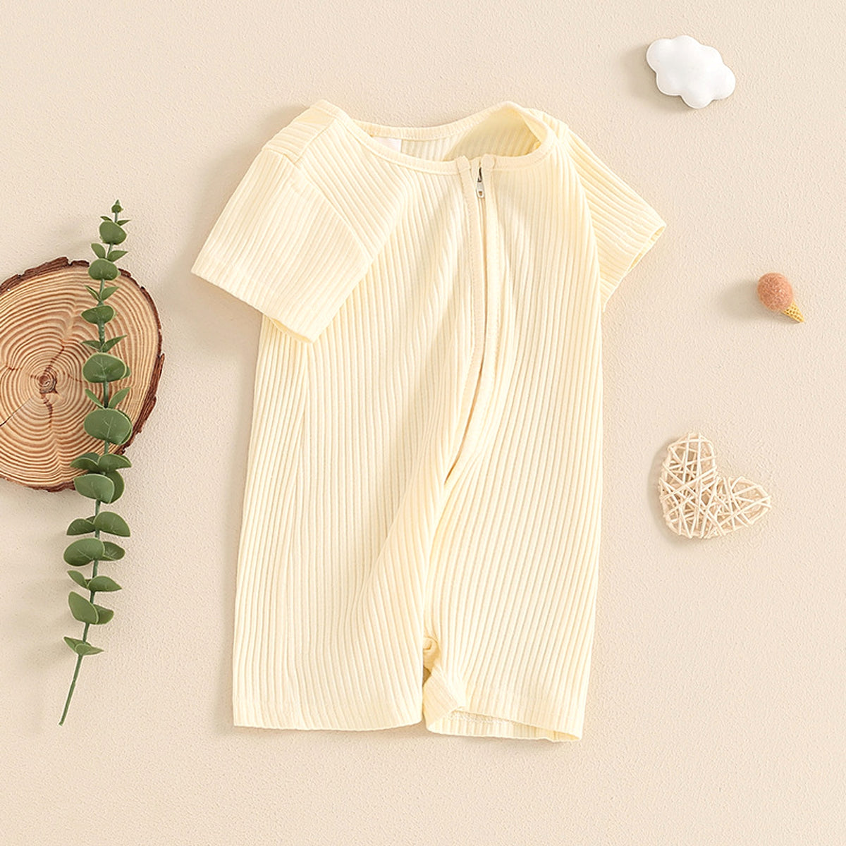 ZipNest™ – Short Sleeve Zipper Romper for Babies - enhanced image 7
