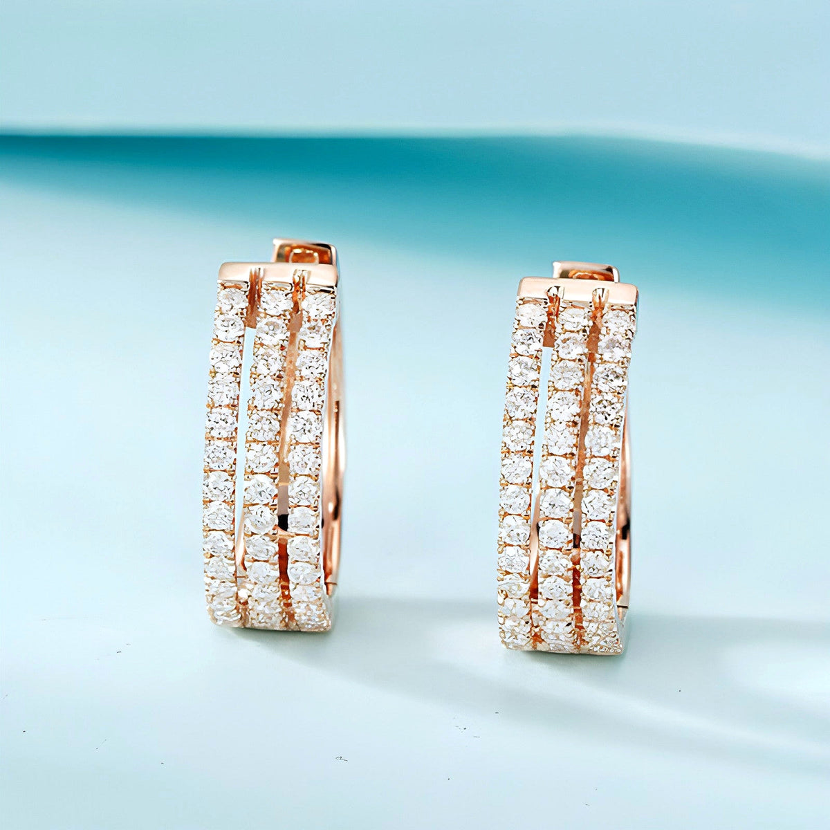 Eternal Elegance 18K Diamond Earrings in Platinum - enhanced image 8