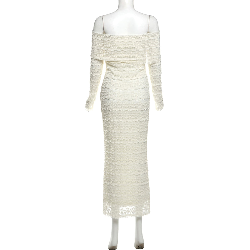 25 Edition – Elegant Off-Shoulder Lace Maxi Dress (Socialite Style) - enhanced image 8