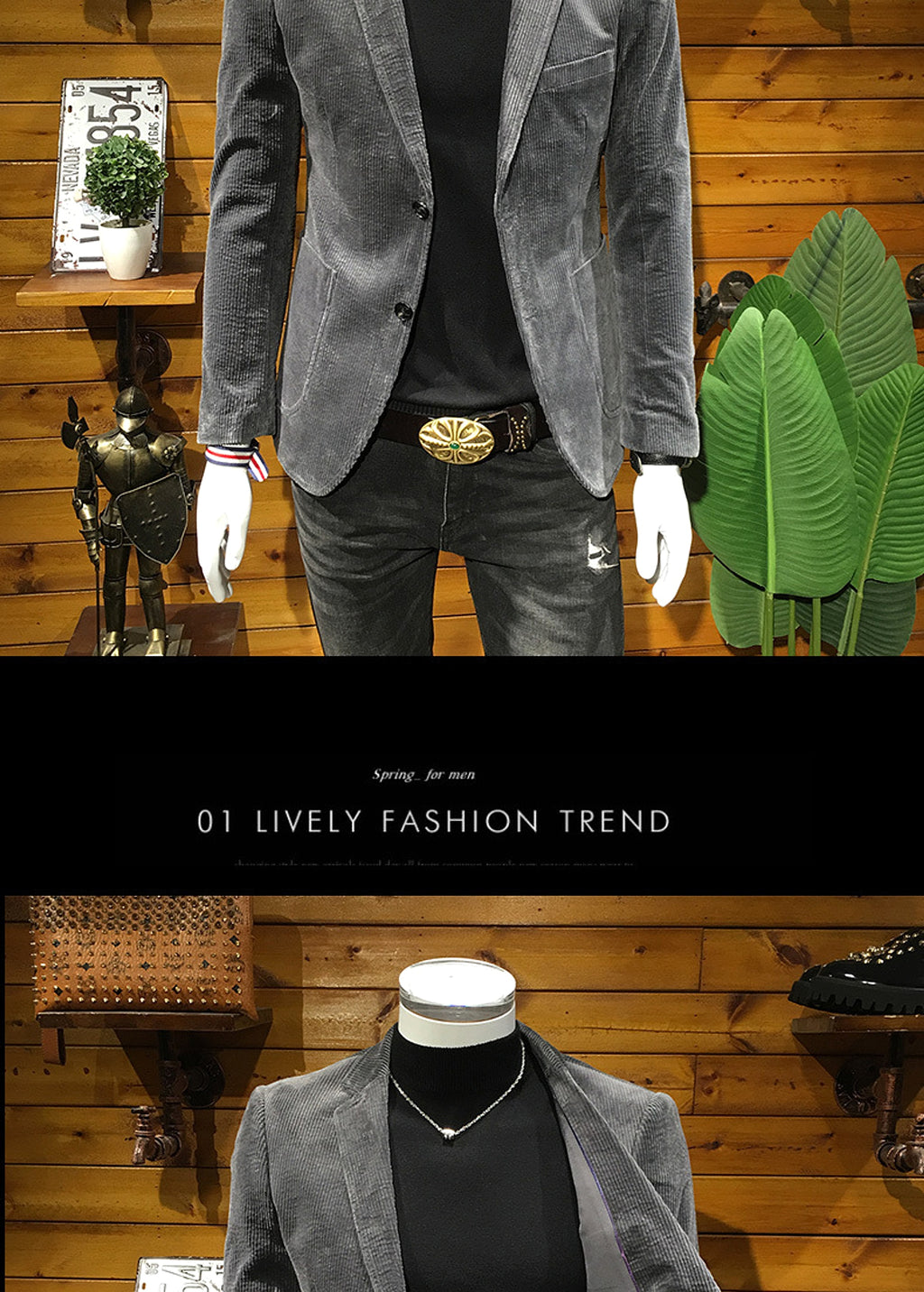 25 Edition – Men’s Slim Fit Corduroy Business Blazer - enhanced image 8