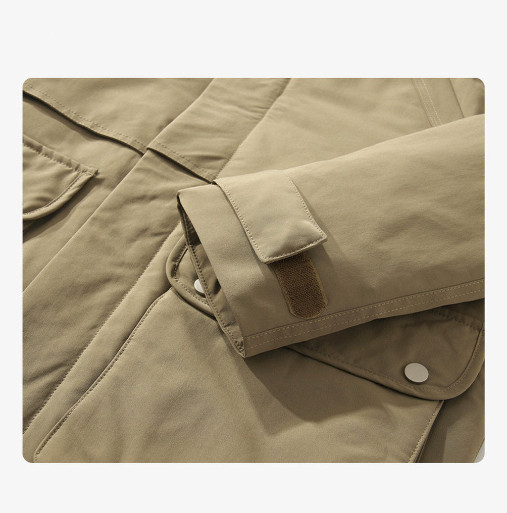 All-match Short White Duck Down Hooded Jacket Men - enhanced image 8