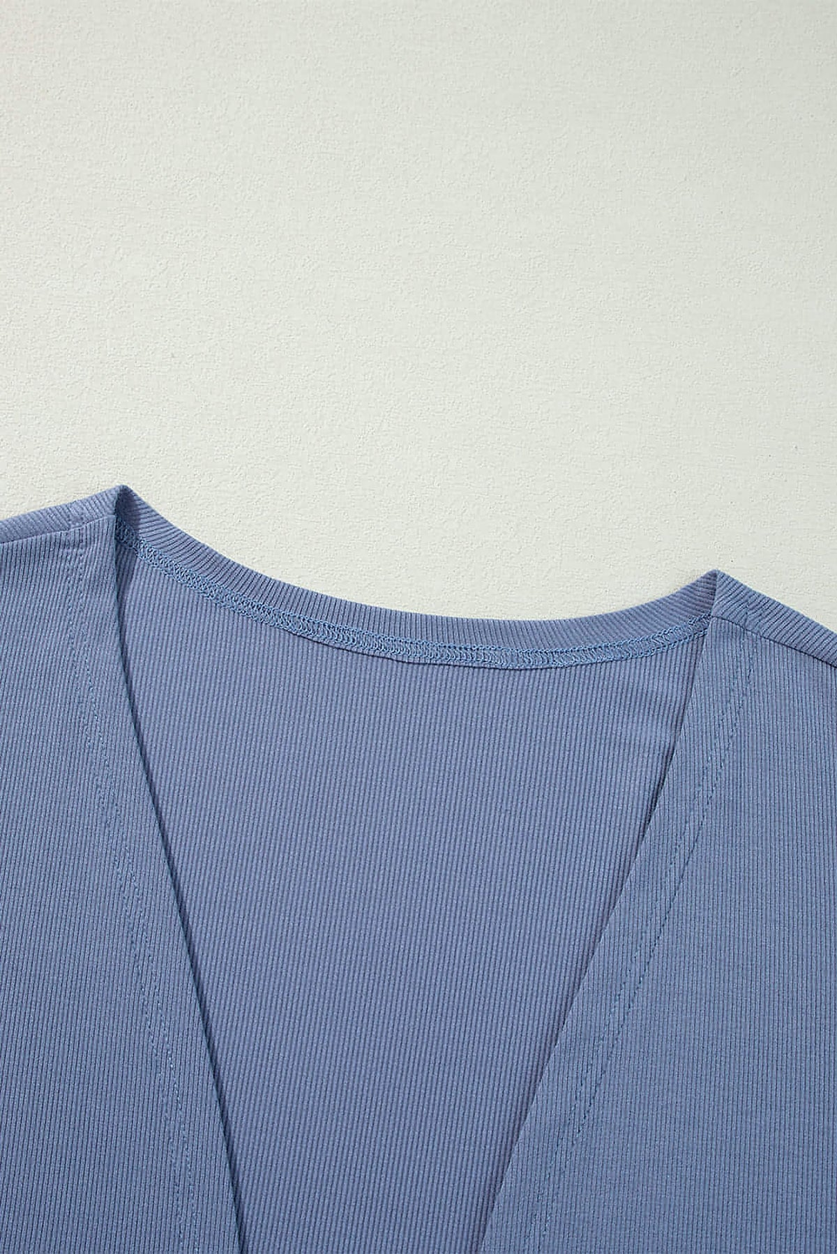 Ashleigh Blue Solid Color Rib Knit Open Front Tunic Cardigan - enhanced image 8