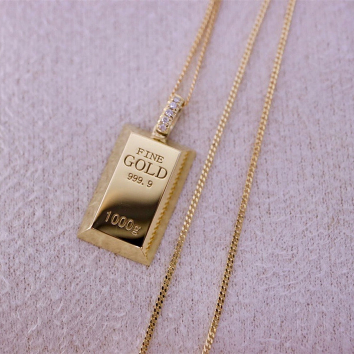 LuxeJewels™ – AurumBar Diamond Pendant Necklace - enhanced image 8