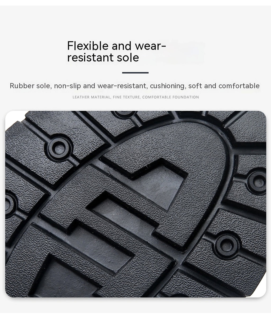 Autumn And Winter Cowhide Casual Mens Boots Thick Bottom Round Toe Warm - enhanced image 8