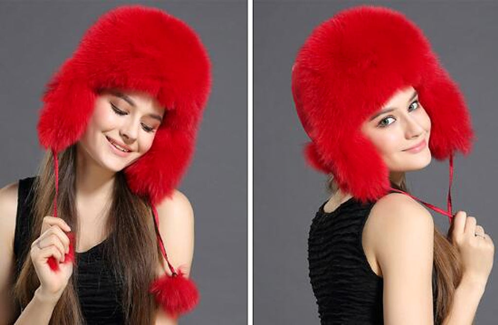 Autumn And Winter Korean Fox Fur Lei Feng Hat Trend - enhanced image 8