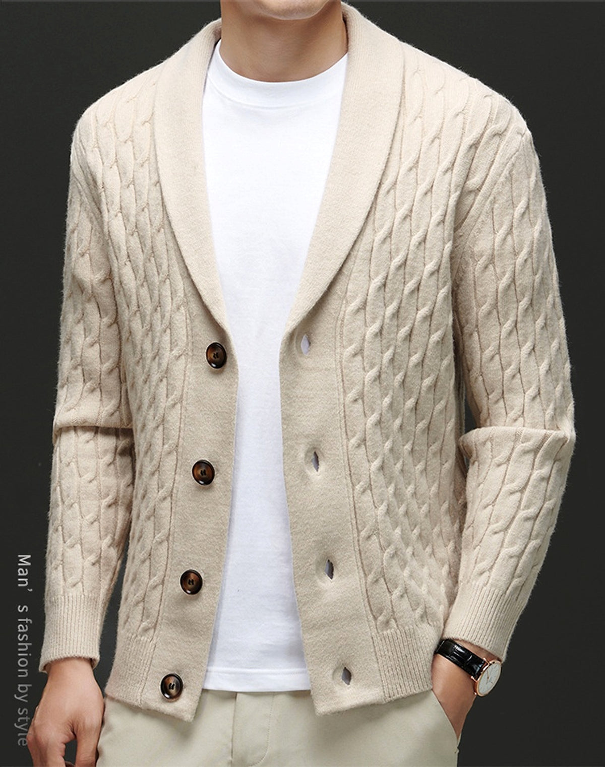 Autumn New Men's Knitwear Cardigan Casual Coat Sweater - enhanced image 8