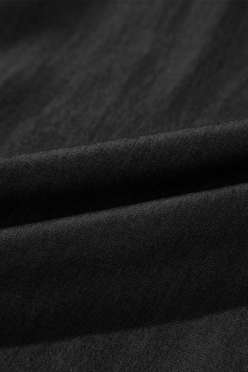 Black Side Pockets Frilled Smocked High Waist Wide Leg Jeans - enhanced image 8