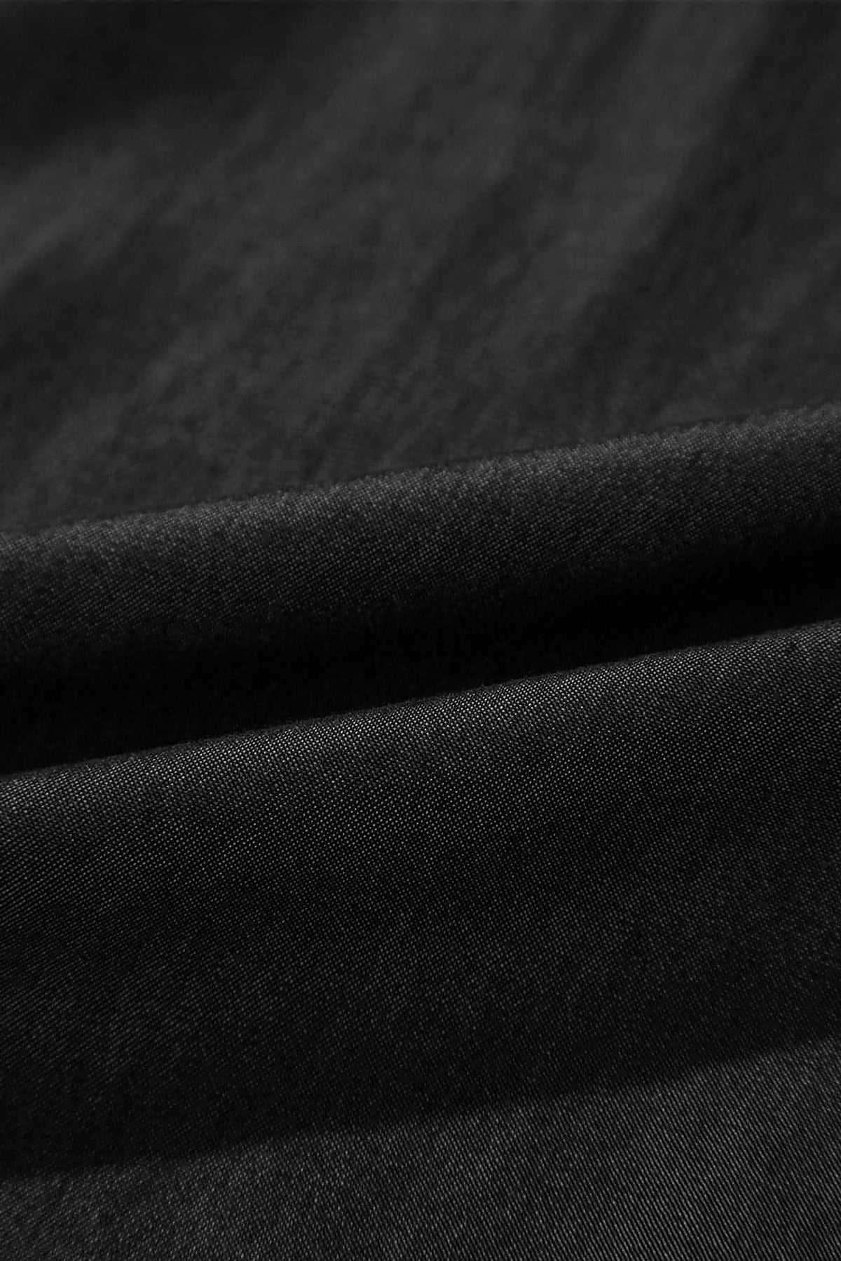 Black Side Pockets Frilled Smocked High Waist Wide Leg Jeans - enhanced image 8