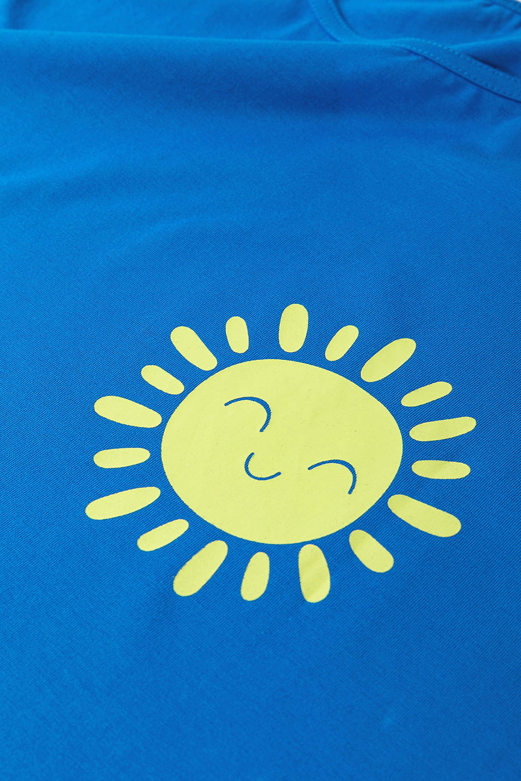 Blue Sun Graphic Casual Tank Top - enhanced image 8