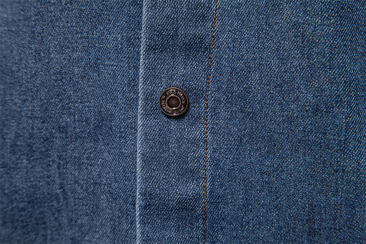 Casual Long Sleeve Washed DressShirt - enhanced image 8