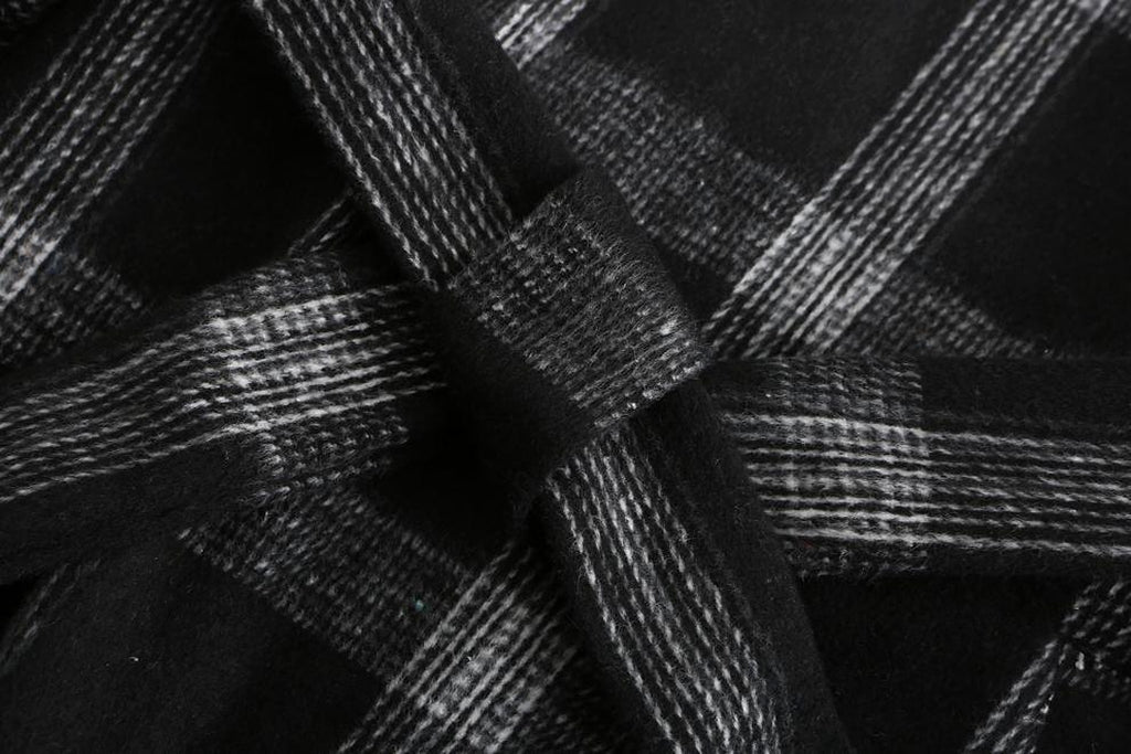 Check Color Jacket With Turn Over Collar - enhanced image 8