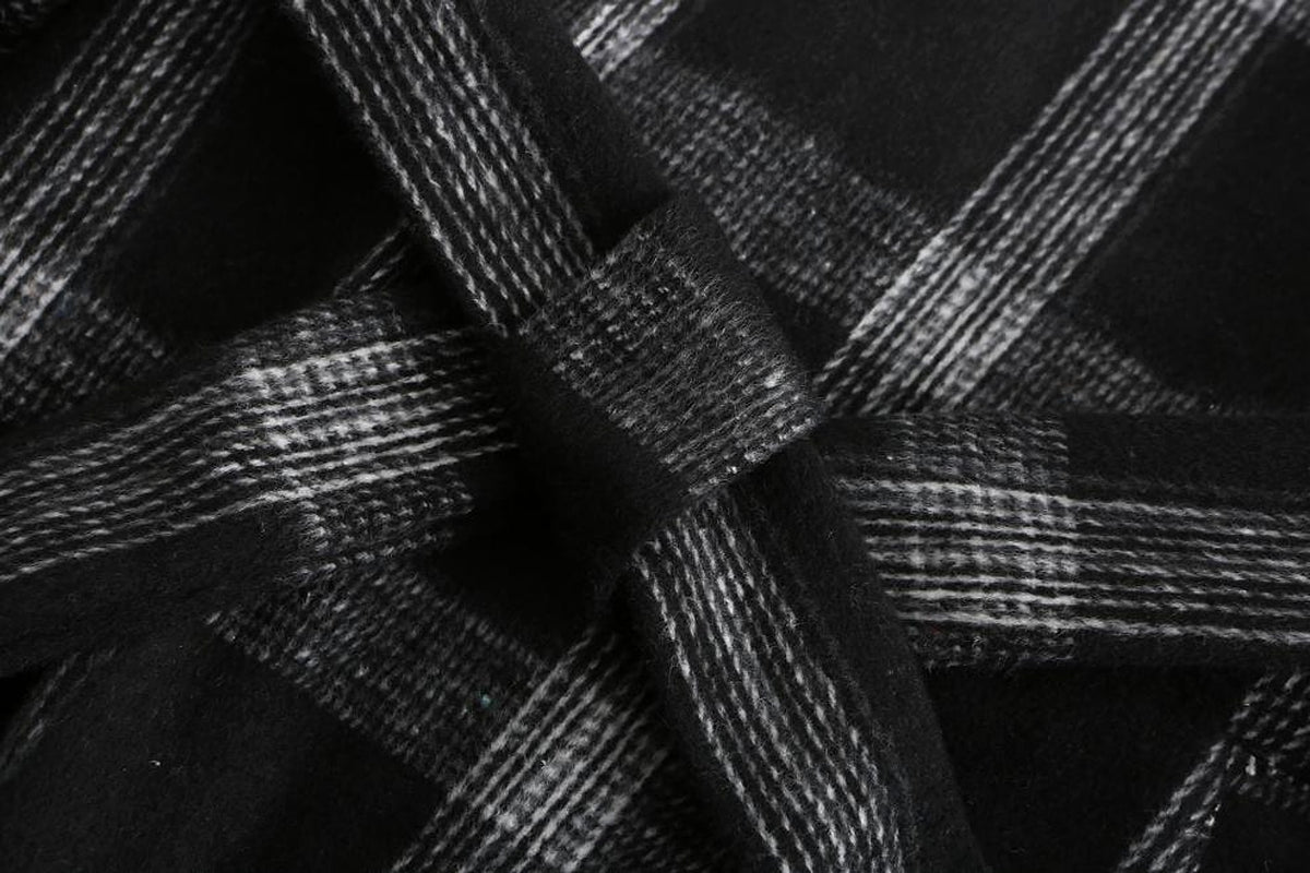 Check Color Jacket With Turn Over Collar - enhanced image 8