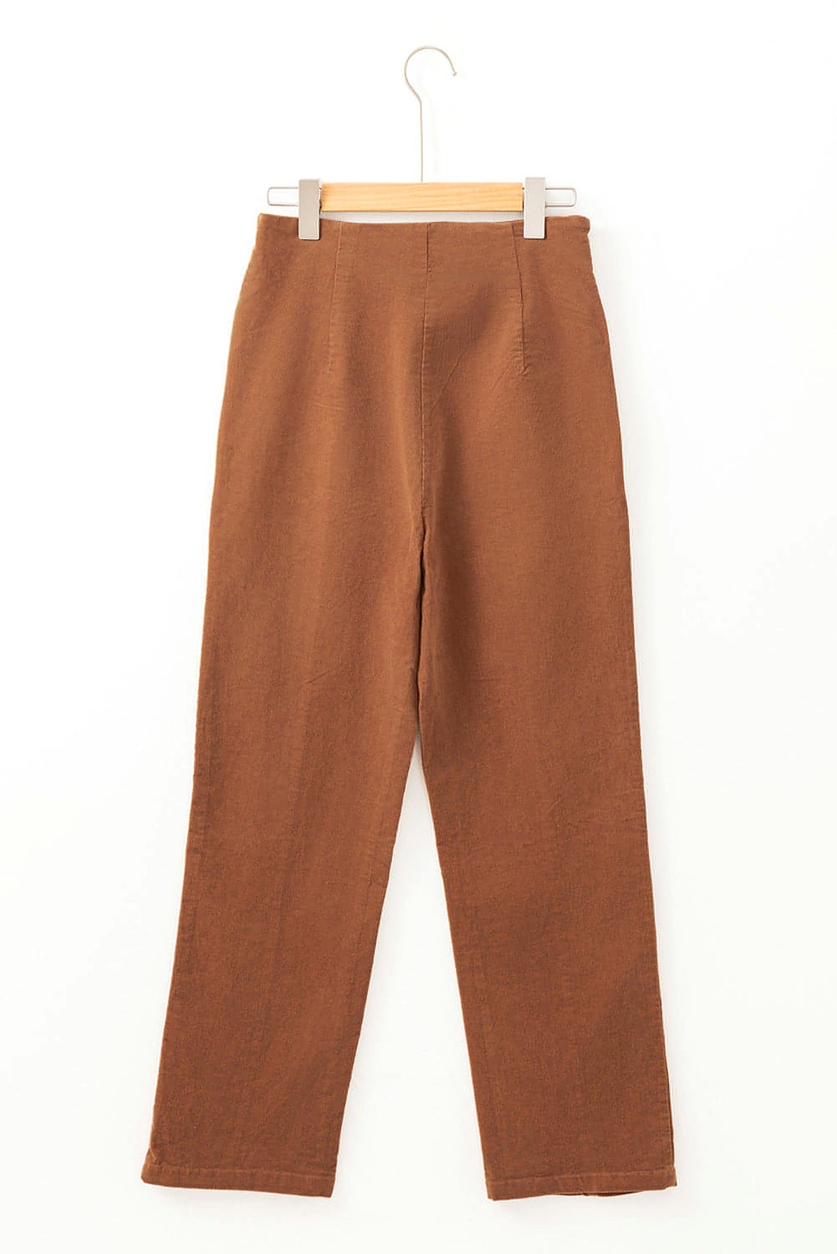 Chestnut Solid Color Double Breasted Straight Leg Pants - enhanced image 8