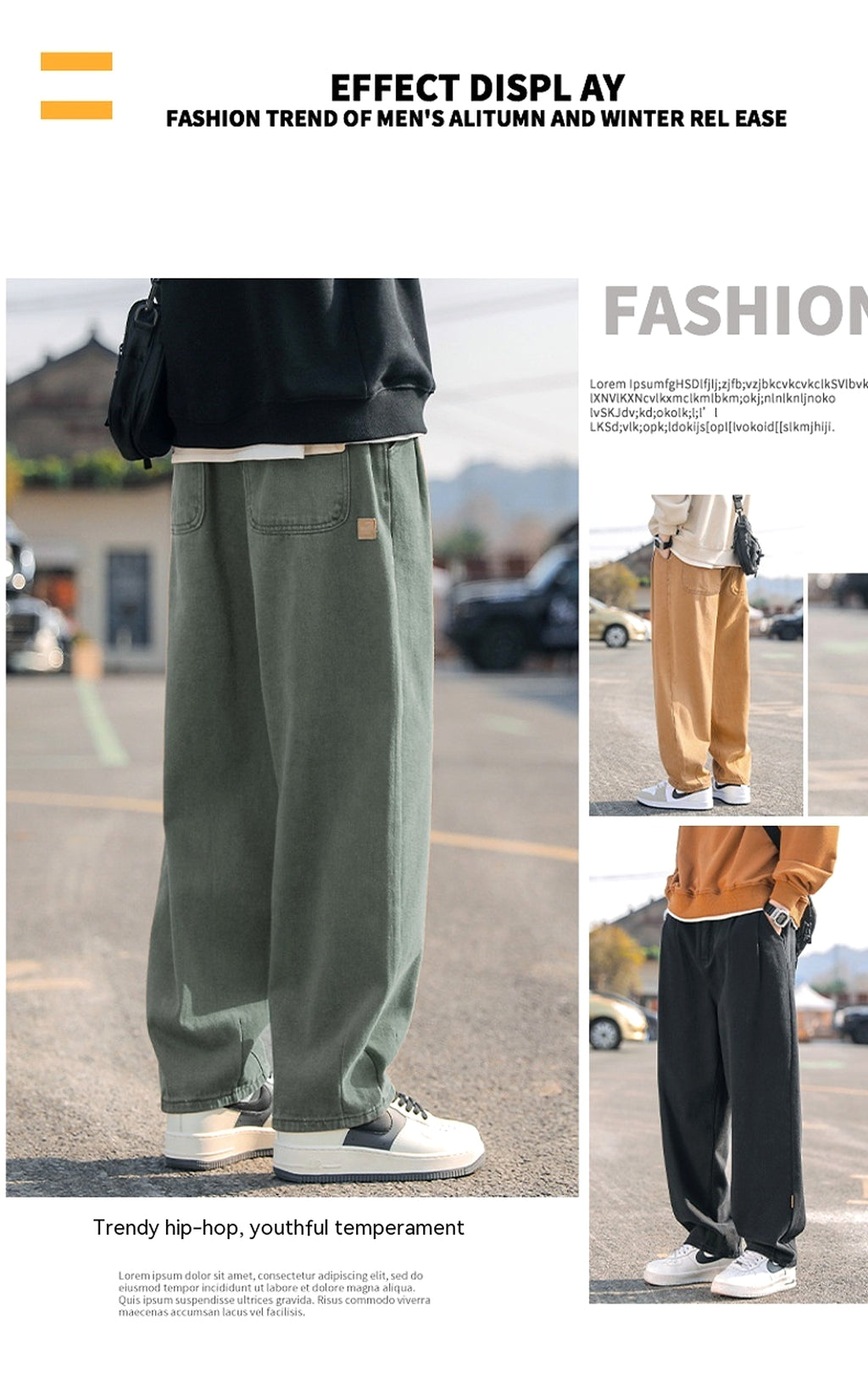 Cotton Pants Men's Casual Straight-leg Pants (Jeans) - enhanced image 8