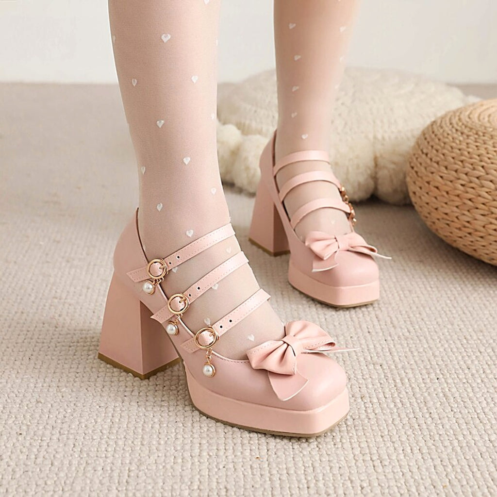 Cute Round Toe Single Shoe Bow Student Shoes - enhanced image 8