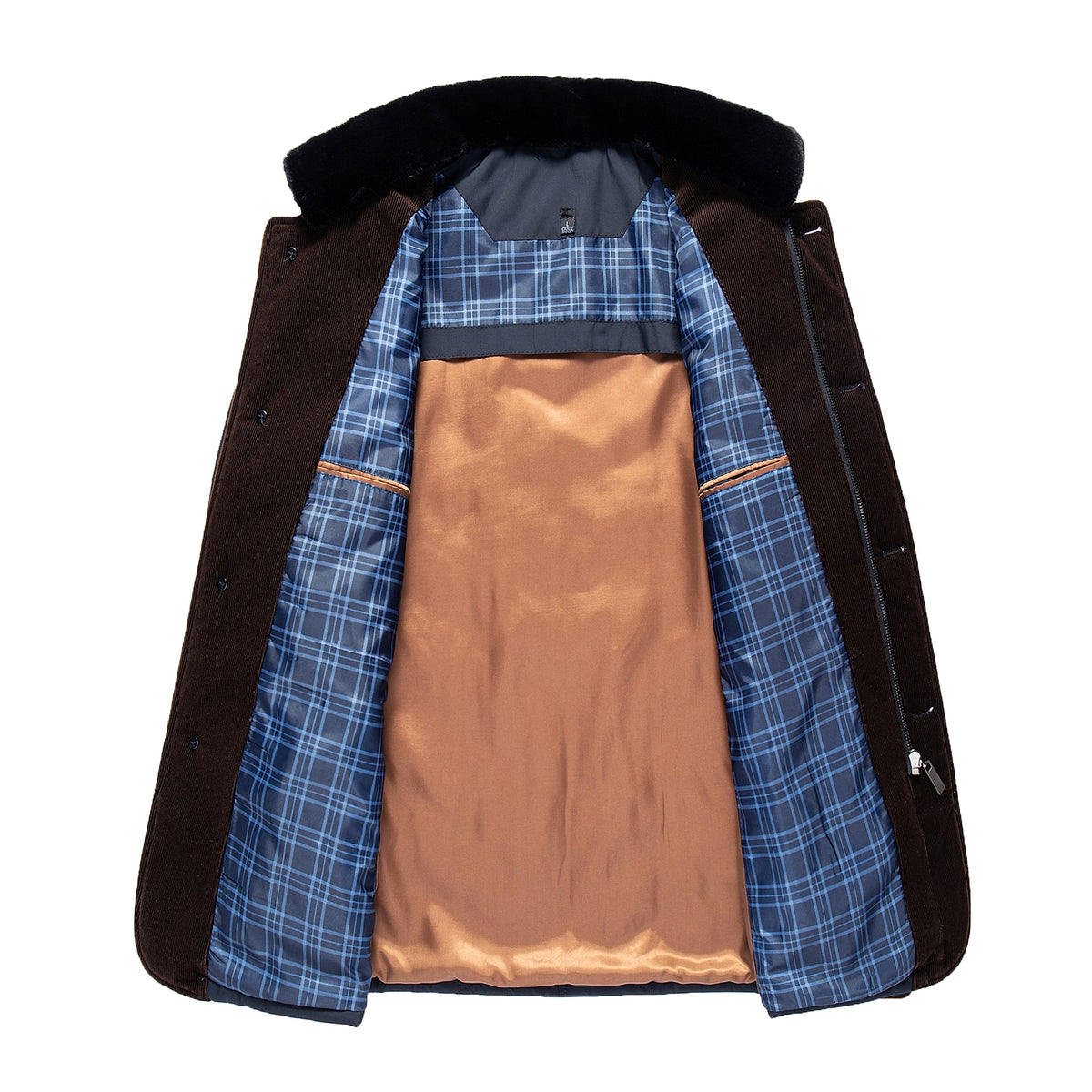 Dad's Warm Leisure Cotton-padded Coat Stand-up Collar Thick Coat Men - enhanced image 8