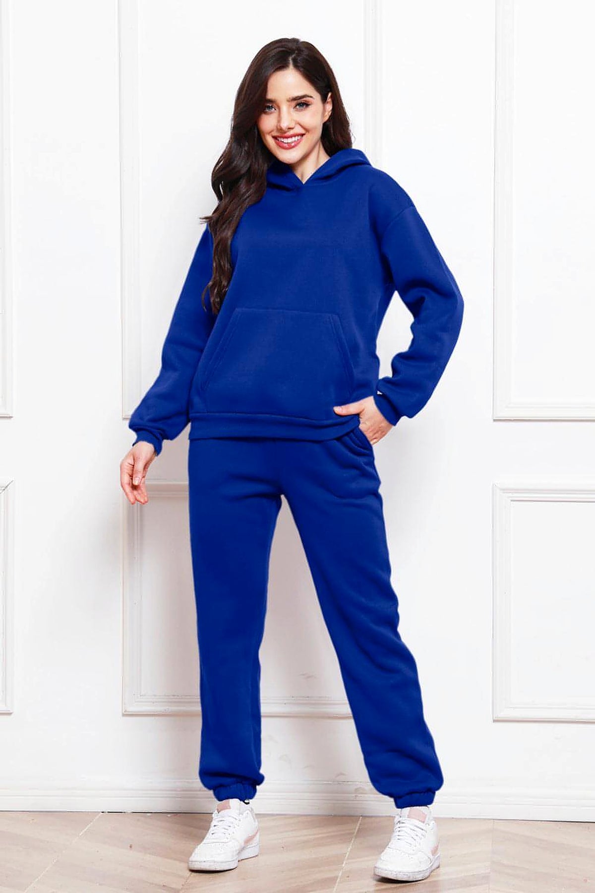 Drop Shoulder Long Sleeve Hoodie and Pants Set - enhanced image 8