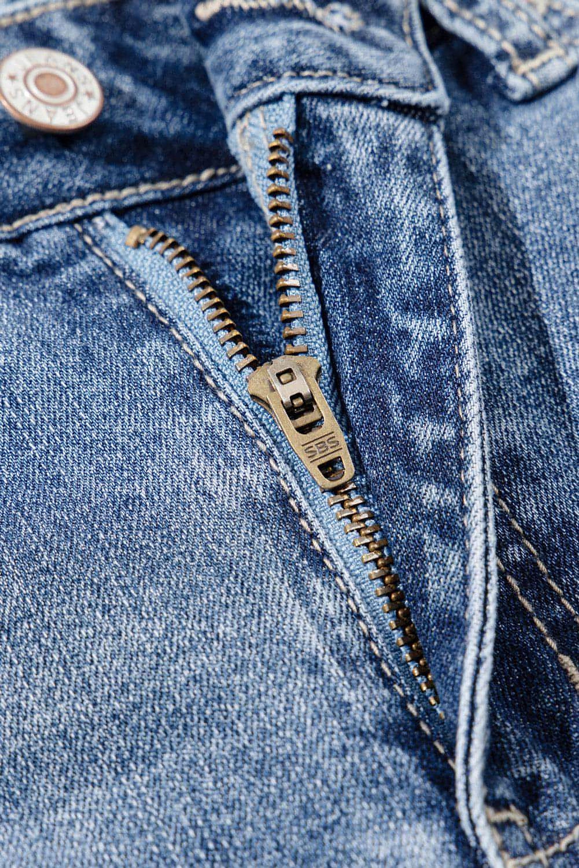 Dusk Blue High Rise Ripped Distressed Hem Flared Jeans - enhanced image 8