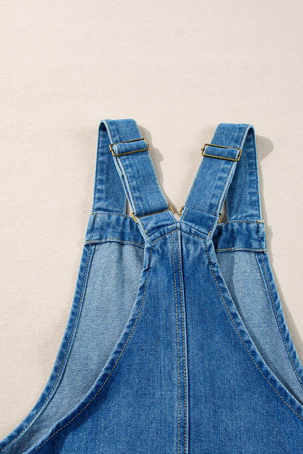 Dusk Blue Wide Strap Button Front Pocketed Denim Mini Dress - enhanced image 8