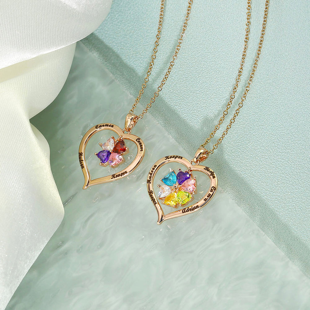 Elegant Copper Creative Personality Diamond-embedded Peach Heart Necklace - enhanced image 8
