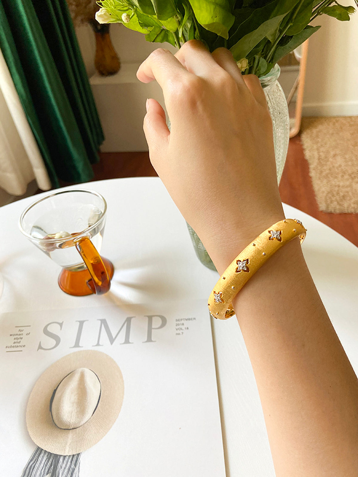 European And American Retro Brushed Bracelet S925 Silver - enhanced image 8