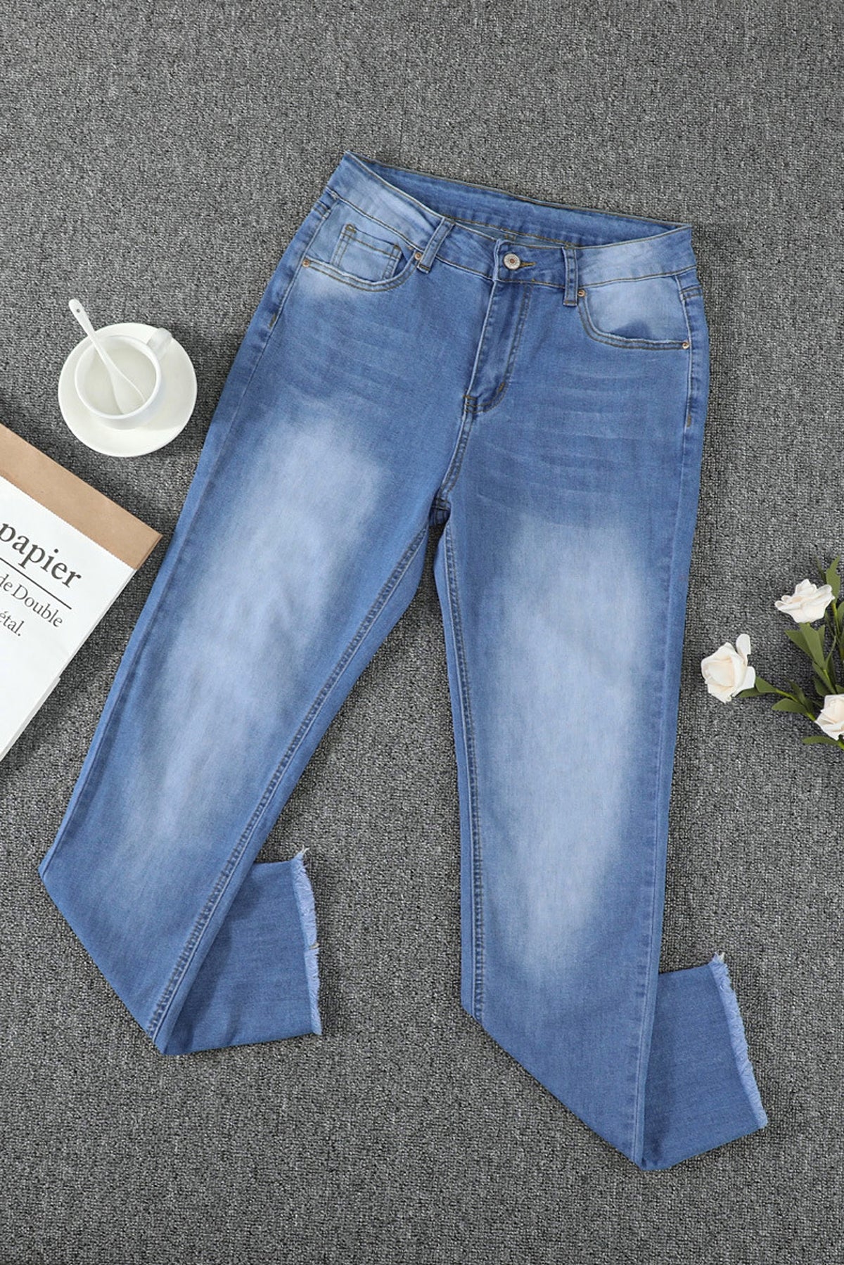 European And American Washed Jeans For Women - enhanced image 8