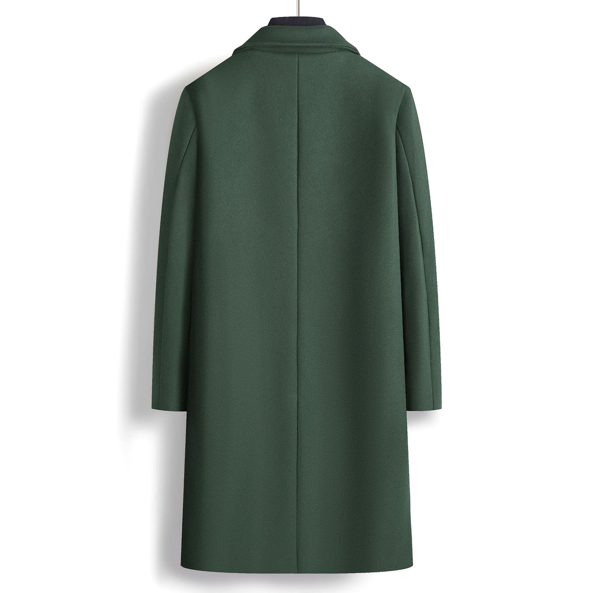 Fall Winter Men Double Breasted Mid-length Trench Coat - enhanced image 8