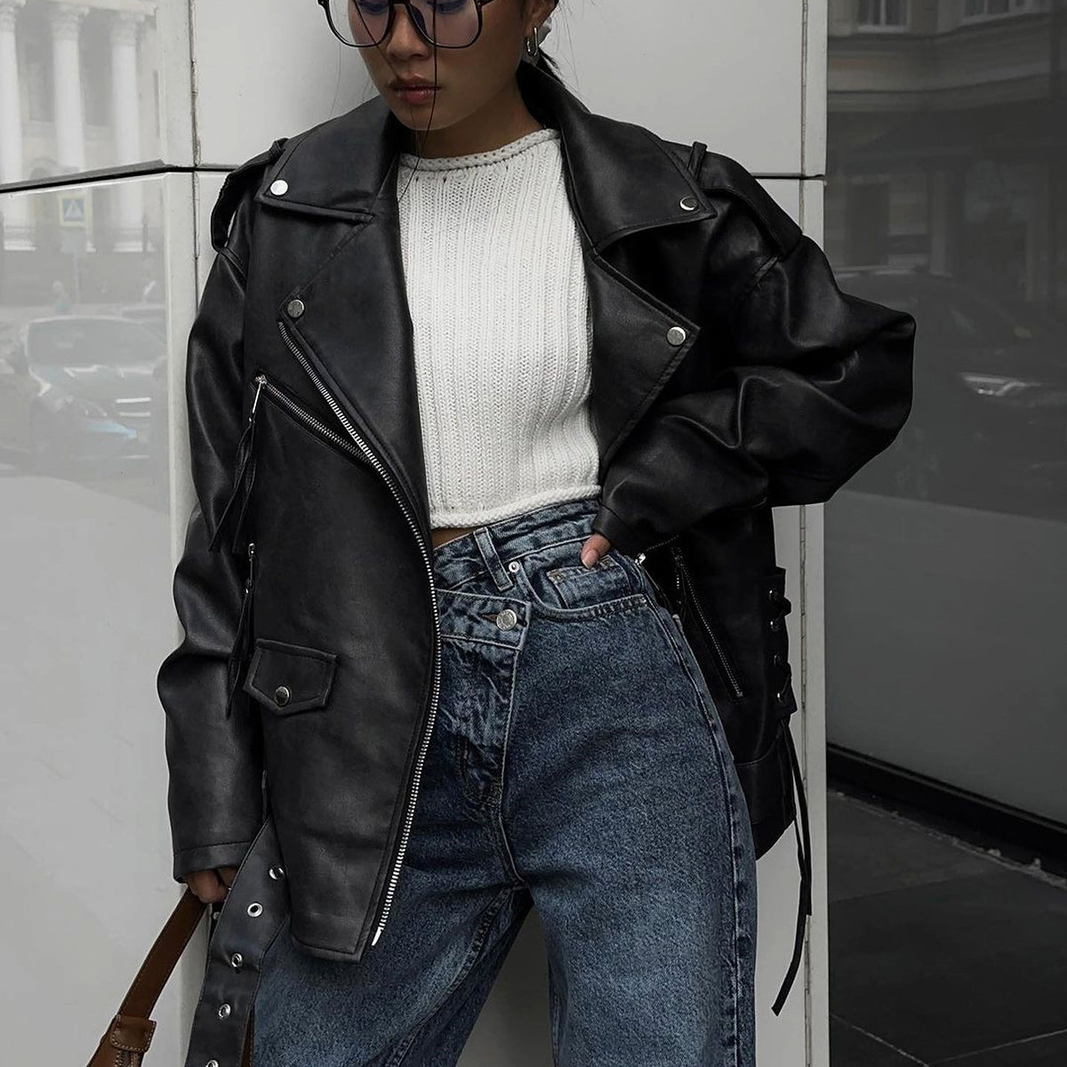Fashion Personality Dislocation Jeans For Women - enhanced image 8