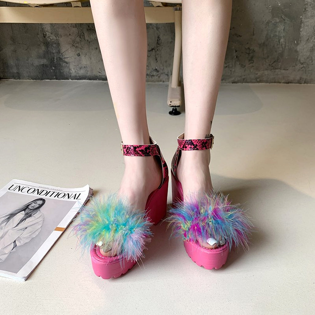 Fashion Plus Size Waterproof Platform High Heel Sandals Women Shoe - enhanced image 8