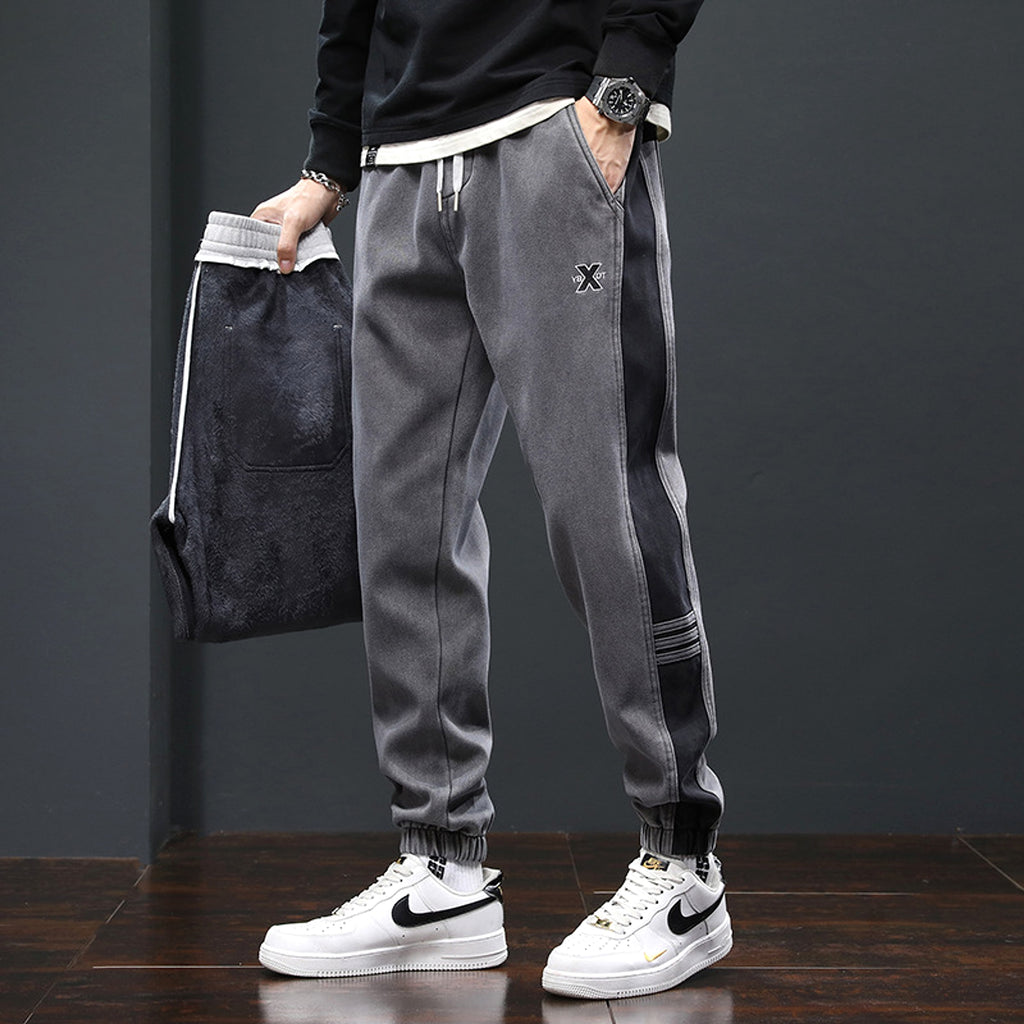 Fleece Lined Padded Warm Keeping Track  Loose Casual (Jeans & Pants) - enhanced image 8