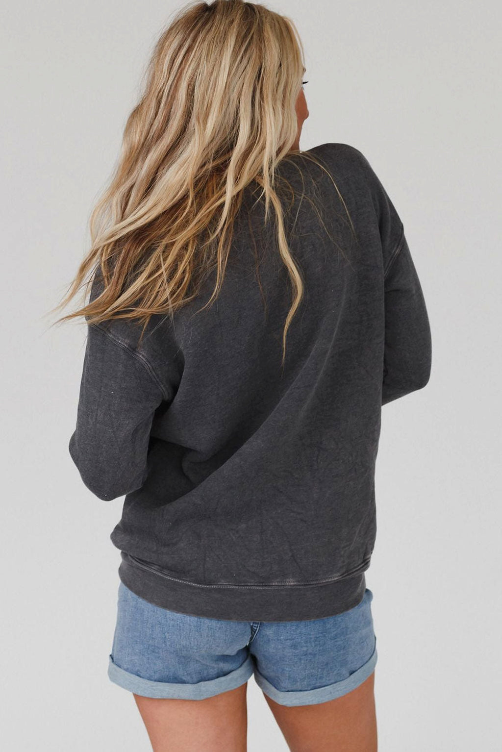 Gray COOL MOMS CLUB Drop Shoulder Sweatshirt - enhanced image 8
