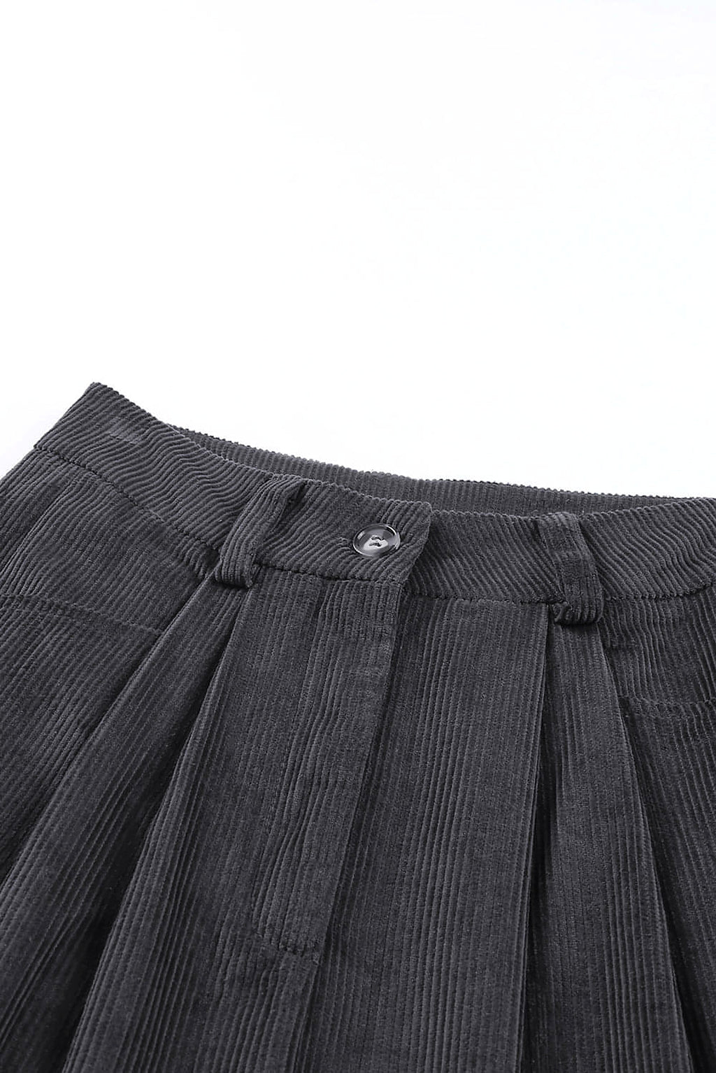 Gray Corduroy High Waist Straight Leg Pants - enhanced image 8