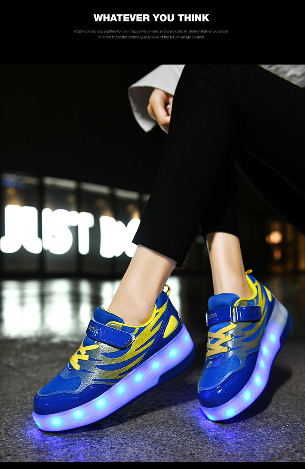 Heelys LED Luminous Rechargeable Lightweight Roller Shoes Two-wheeled Boys And Girls Light Shoes Wheel Shoes - enhanced image 8