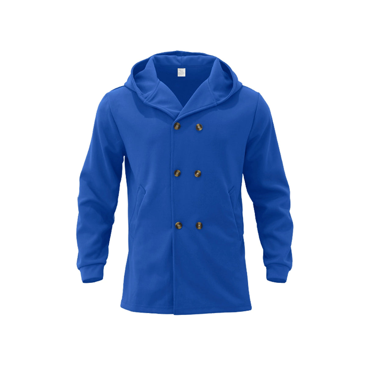 A1. Hooded Double-breasted Casual Mid-length Trench Coat - enhanced image 8